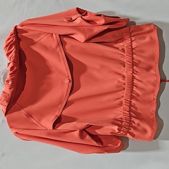 Vintage, Chelsea & Theodore, Jacket, Coral, Sz Sm, 3/4 Sleeve, Pockets, Tie - Picture 9 of 16